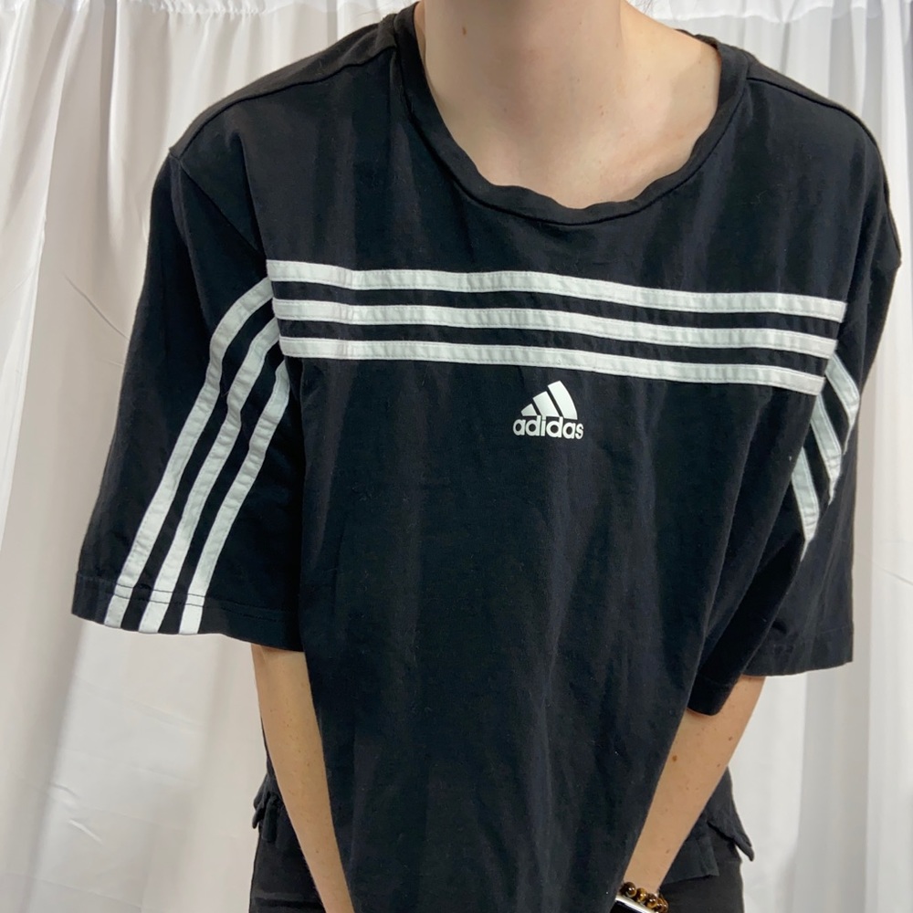 Adidas cropped tri-stripe crop top XL - Picture 4 of 16
